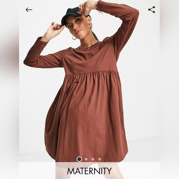 Thredable maternity dress, NWT, long sleeve smock dress - Picture 3 of 3